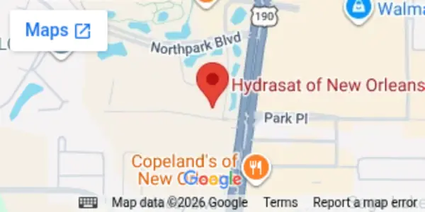 Map to Hydrasat Covington, LA office