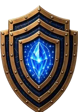 Hydrasat layered security shield icon